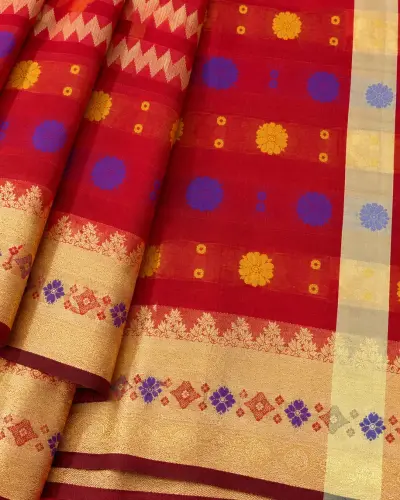 Bangladesi Silk Red Saree