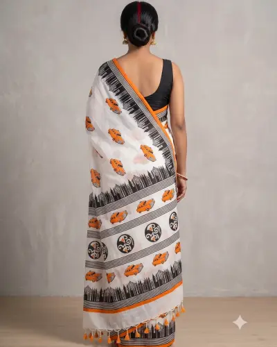 Thane Saree Kolkata Orange