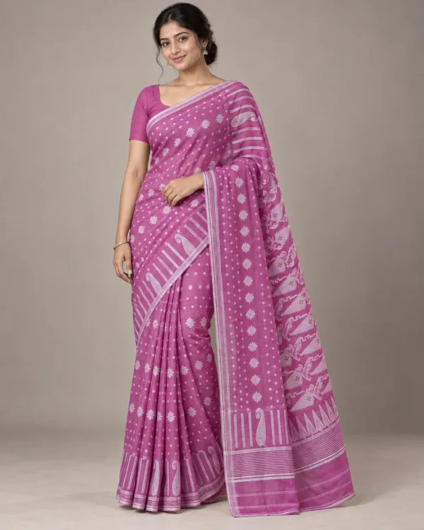Floral Pink Saree