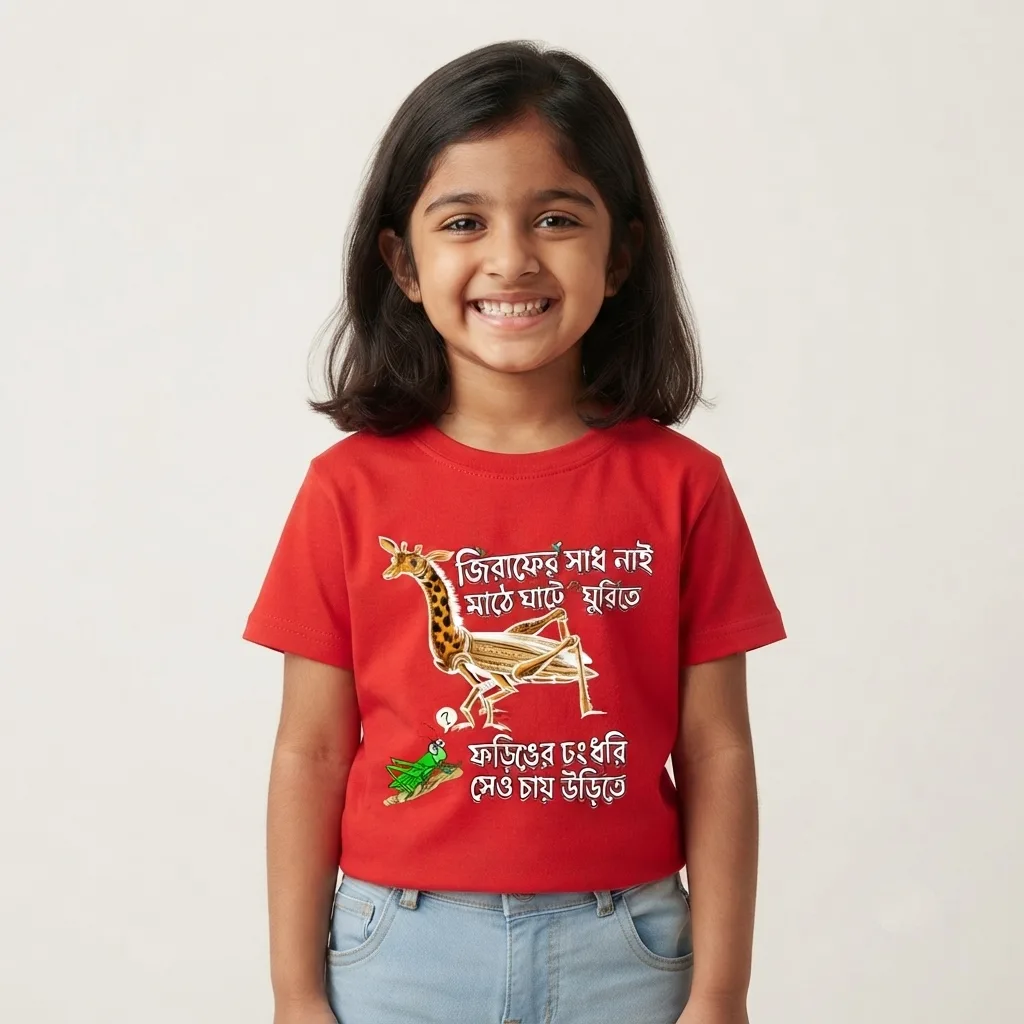 Jiraforing Kids T Shirt Red Dhimayu