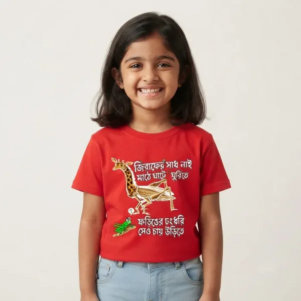 Jiraforing Kids T Shirt Red Dhimayu