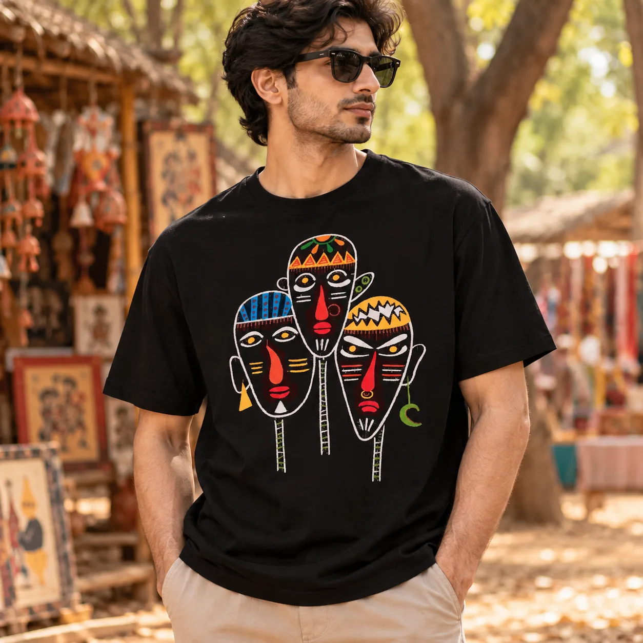 Tribal Faces Tee Shirt