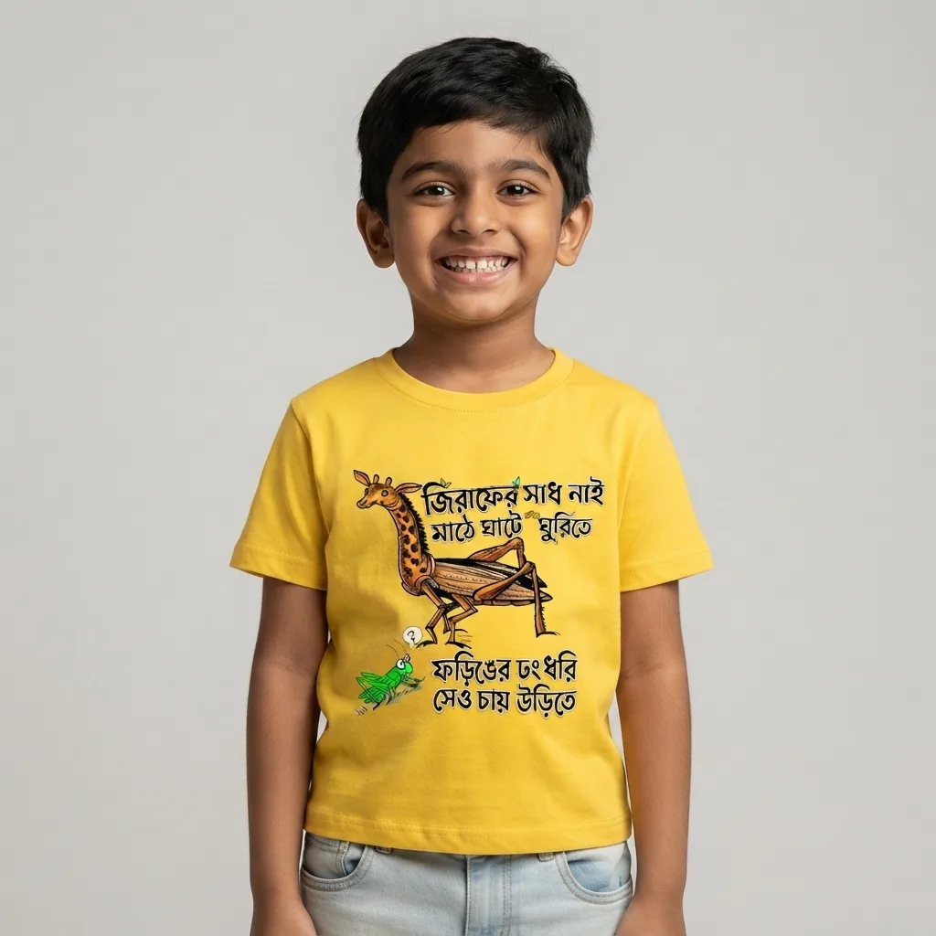 JIraforing Kids Tshirt Yellow  Dhimayu