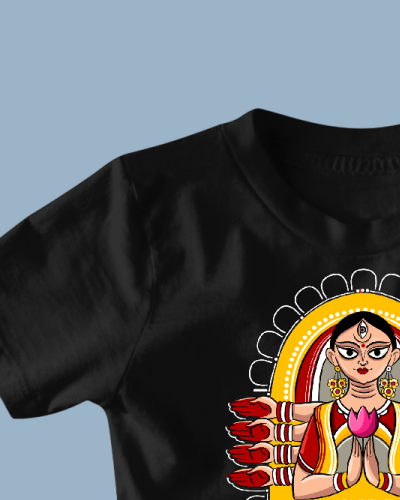 Rupong Dehi Durga Pooja Themed Bengali Graphic Tee Shirt