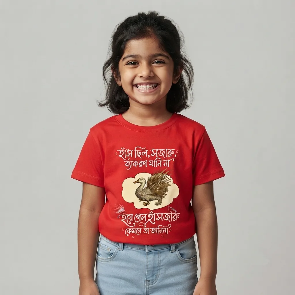 Hashjaru Sukumar Ray Kids Tshirt Dhimayu