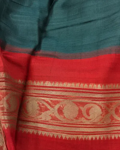 Dhakai Jamdani Green Saree