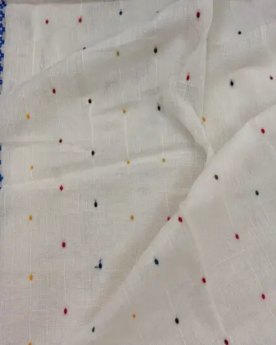 Multicolor White Boutique Saree