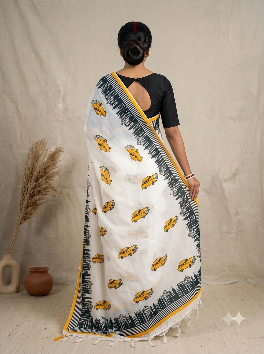 Theme Saree Kolkata Yellow