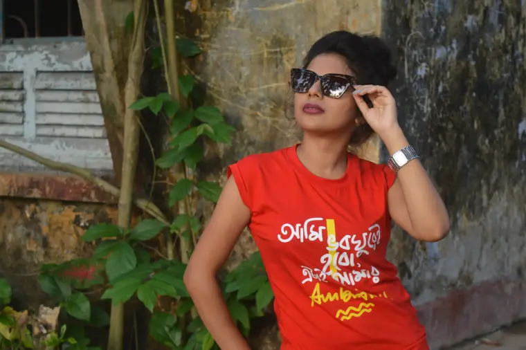 A weRbangali customer wearing a Bengali graphic tee — Fanbook photo 16