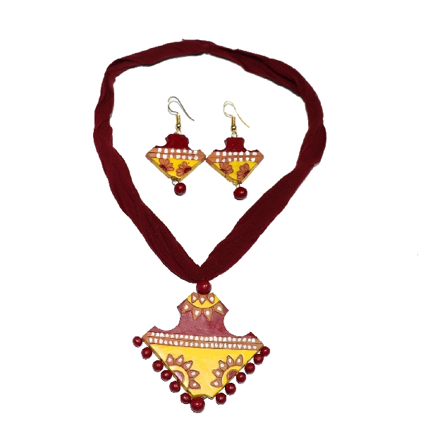 Terracotta Ethnic Jewellery Necklace Set for women and girls