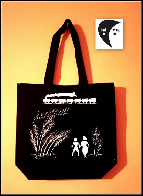 Pather Panchali Handpainted Side bag
